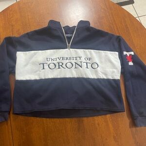 Authentic U of T Varsity Cropped Pull-Over, University of Toronto